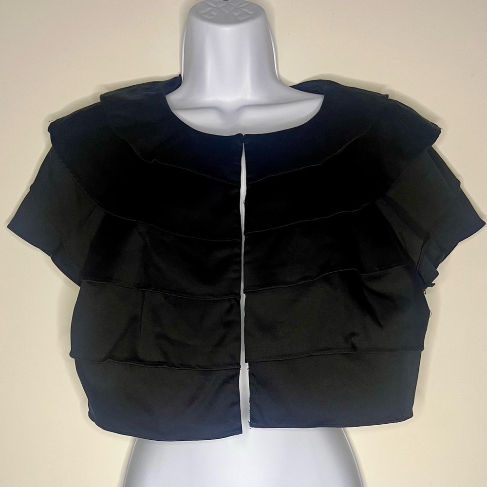 Elegant Black Layered Women's Top